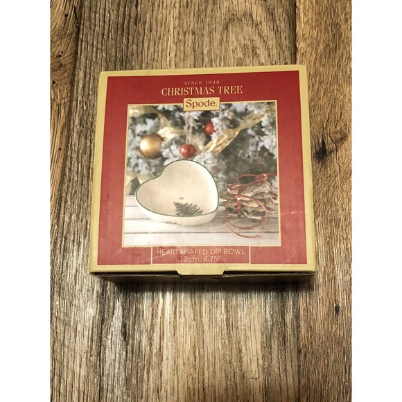 Spode Other - Spode Christmas Tree Heart Shaped Dip Bowl 4.75" NEW Candy Trinket Holiday Gift